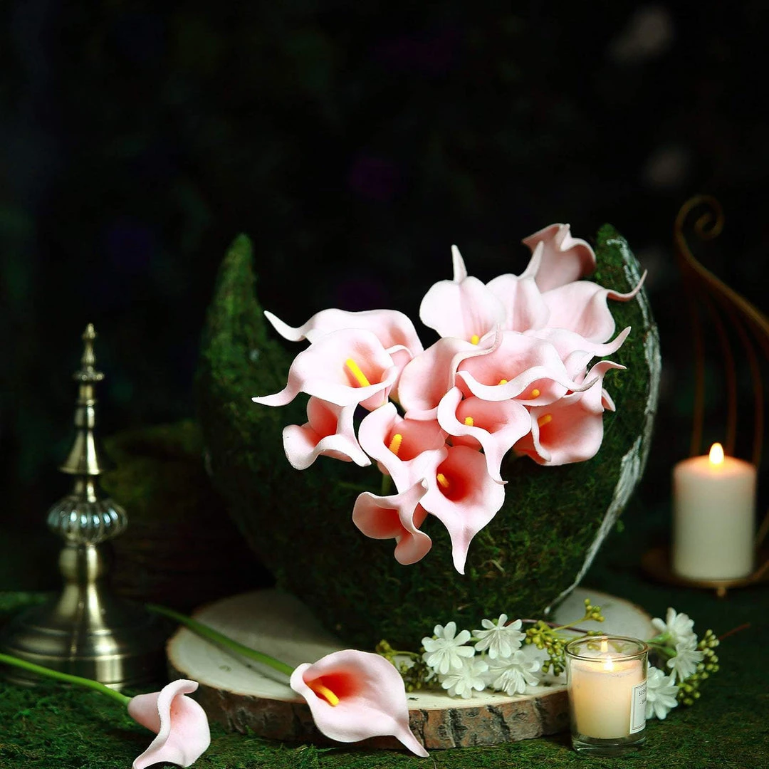 HIER_1400 20 Pack | 14" Tall | Artificial Calla Lily Flowers | Real Touch Flowers - Pink Craft Supplies 10 HIER_1400 20 Pack | 14" Tall | Artificial Calla Lily Flowers | Real Touch Flowers - Pink Craft Supplies