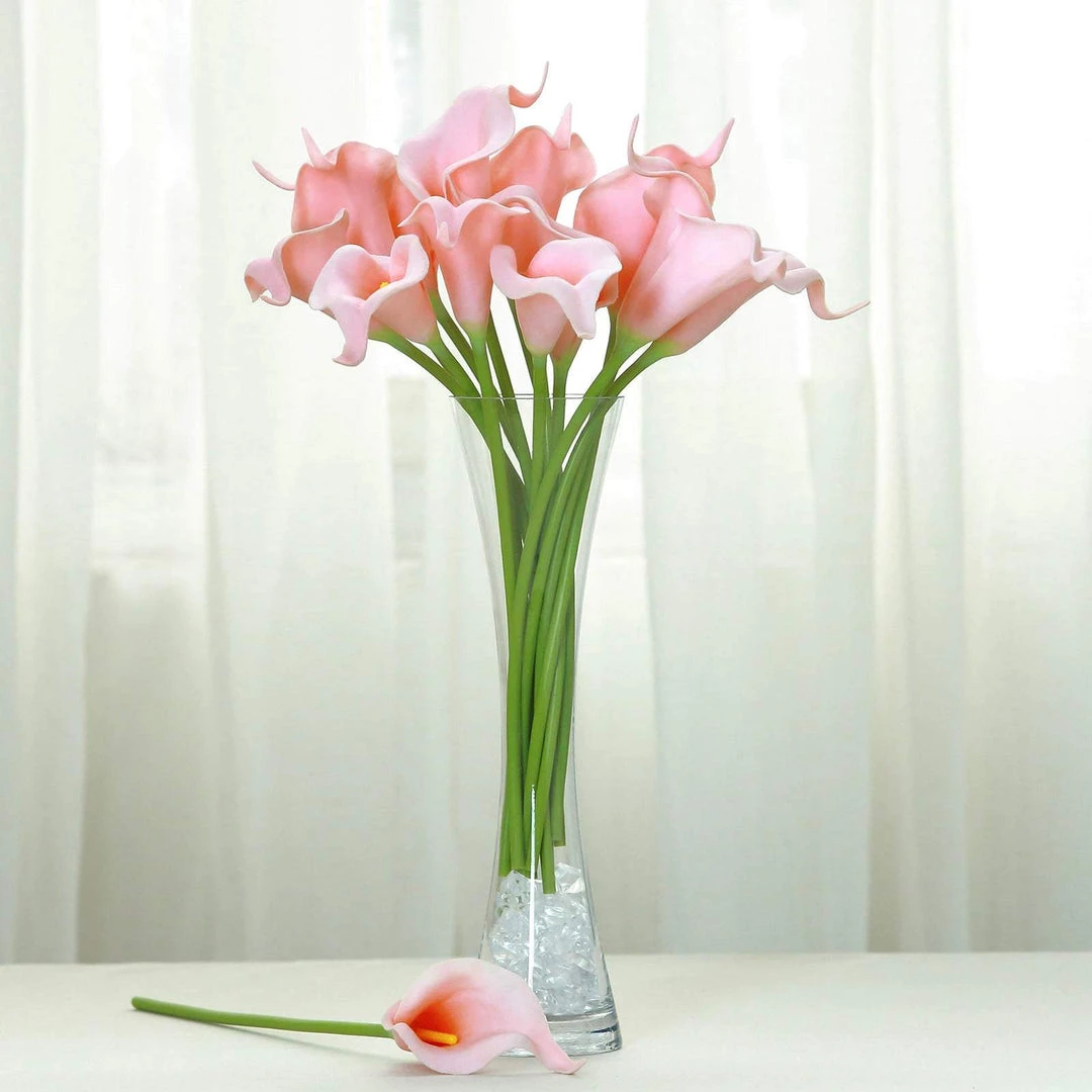 HIER_1400 20 Pack | 14" Tall | Artificial Calla Lily Flowers | Real Touch Flowers - Pink Craft Supplies 13 HIER_1400 20 Pack | 14" Tall | Artificial Calla Lily Flowers | Real Touch Flowers - Pink Craft Supplies