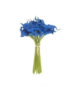 HIER_1400 20 Pack | 14" Tall | Artificial Calla Lily Flowers | Real Touch Flowers - Royal Blue 15 HIER_1400 20 Pack | 14