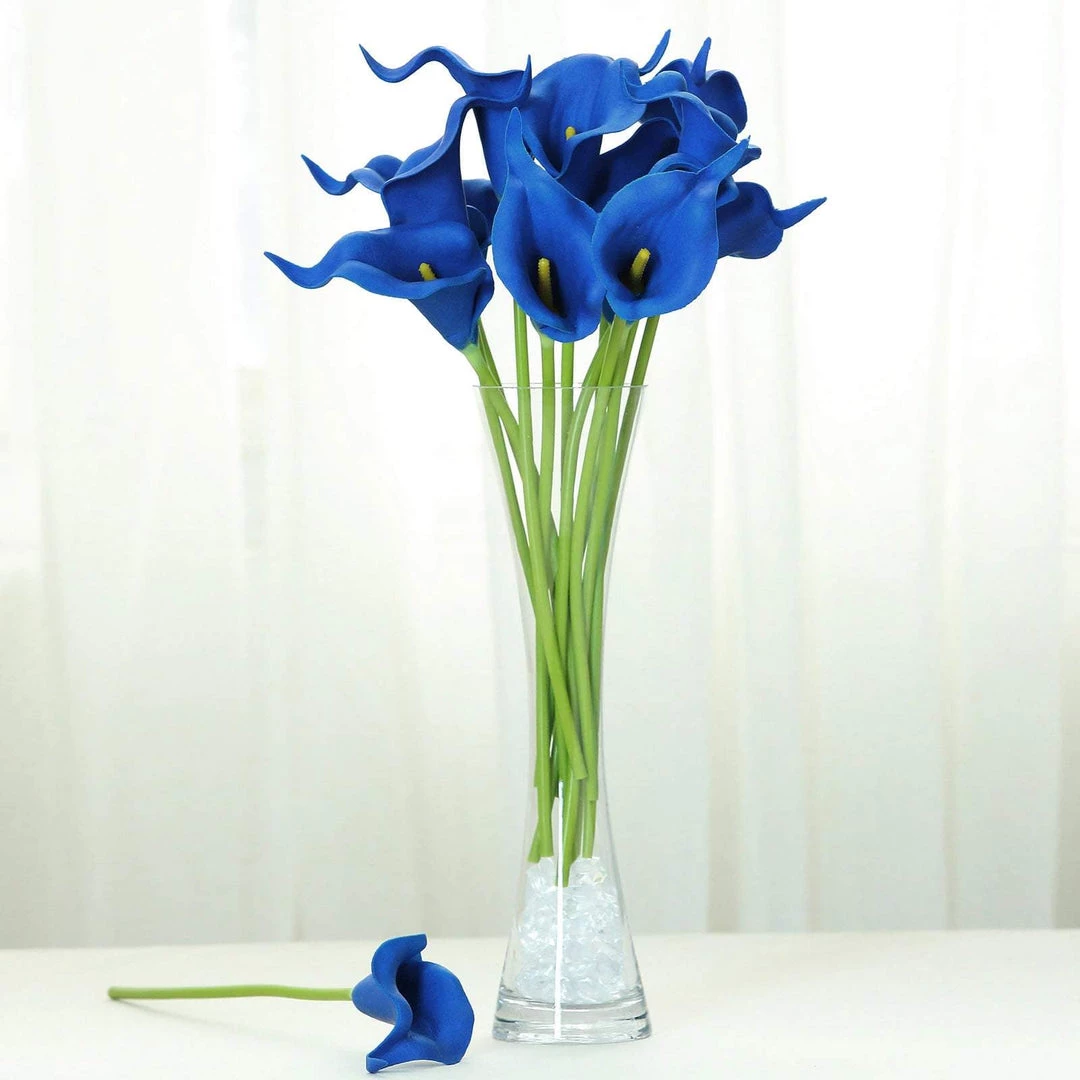 HIER_1400 20 Pack | 14" Tall | Artificial Calla Lily Flowers | Real Touch Flowers - Royal Blue 13 HIER_1400 20 Pack | 14" Tall | Artificial Calla Lily Flowers | Real Touch Flowers - Royal Blue