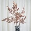 HIER_5120 2 Pack | 28" Blush | Rose Gold Artificial Glittered Bay Leaf Display Filler Floral Decoration 1 HIER_5120 2 Pack | 28" Blush | Rose Gold Artificial Glittered Bay Leaf Display Filler Floral Decoration