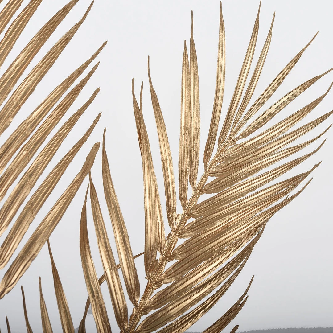 HIER_5120 Pack Of 2 | 32" Metallic Gold Artificial Palm Leaf Spray, Vase Filler Wedding Floral Decoration Artificial Plants 11 HIER_5120 Pack Of 2 | 32" Metallic Gold Artificial Palm Leaf Spray, Vase Filler Wedding Floral Decoration Artificial Plants