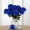 Silkflowersfactory Chrysanthemums Small Chrysanthemum Bush Artificial Silk Flowers - Royal Blue 1 Silkflowersfactory Chrysanthemums Small Chrysanthemum Bush Artificial Silk Flowers - Royal Blue