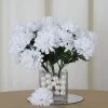 Silkflowersfactory Small Chrysanthemum Bush Artificial Silk Flowers - White Chrysanthemums