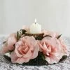 Silkflowersfactory Silk Rose Candle Ring Artificial Flowers - Blush - 4 Pcs Rose Candle Rings 1 Silkflowersfactory Silk Rose Candle Ring Artificial Flowers - Blush - 4 Pcs Rose Candle Rings