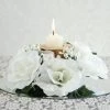 Silkflowersfactory Silk Rose Candle Ring Artificial Flowers - Ivory - 4 Pcs Rose Candle Rings 2 Silkflowersfactory Silk Rose Candle Ring Artificial Flowers - Ivory - 4 Pcs Rose Candle Rings