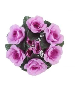 HIER_1600 4 Pack Lavender Artificial Silk Rose Floral Candle Rings Rose Candle Rings 16 HIER_1600 4 Pack Lavender Artificial Silk Rose Floral Candle Rings Rose Candle Rings
