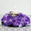 Silkflowersfactory Rose Candle Rings Silk Rose Candle Ring Artificial Flowers - Purple - 4 Pcs 2 Silkflowersfactory Rose Candle Rings Silk Rose Candle Ring Artificial Flowers - Purple - 4 Pcs