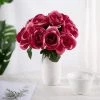 Silkflowersfactory Bouquets Velvet Rose Bouquet Artificial Flowers- Fuchsia 1 Silkflowersfactory Bouquets Velvet Rose Bouquet Artificial Flowers- Fuchsia