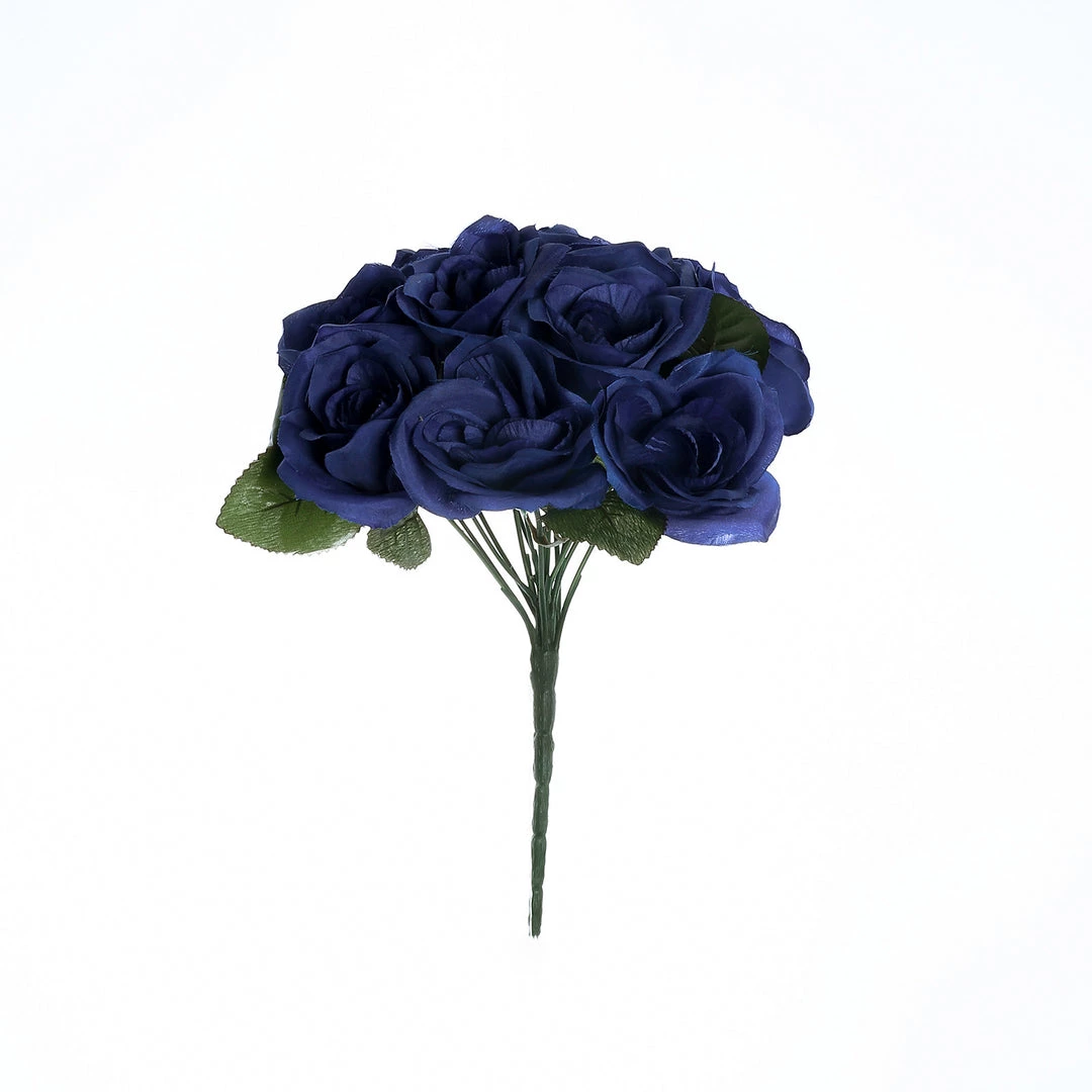 Silkflowersfactory Velvet Rose Bouquet Artificial Flowers- Navy Blue Bouquets 7 Silkflowersfactory Velvet Rose Bouquet Artificial Flowers- Navy Blue Bouquets