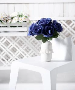 Silkflowersfactory Velvet Rose Bouquet Artificial Flowers- Navy Blue Bouquets 17 Silkflowersfactory Velvet Rose Bouquet Artificial Flowers- Navy Blue Bouquets