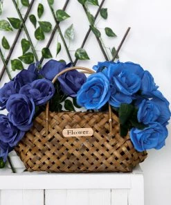 Silkflowersfactory Velvet Rose Bouquet Artificial Flowers- Navy Blue Bouquets 18 Silkflowersfactory Velvet Rose Bouquet Artificial Flowers- Navy Blue Bouquets