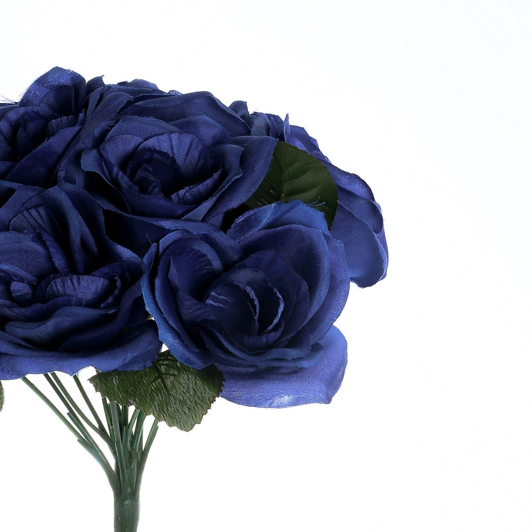 Silkflowersfactory Velvet Rose Bouquet Artificial Flowers- Navy Blue Bouquets 5 Silkflowersfactory Velvet Rose Bouquet Artificial Flowers- Navy Blue Bouquets