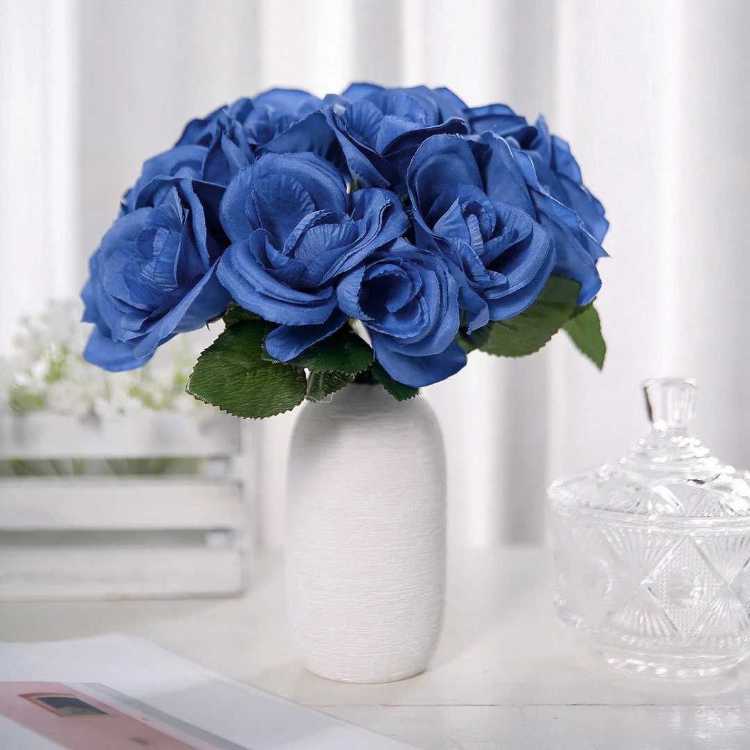 Silkflowersfactory Bouquets Velvet Rose Bouquet Artificial Flowers- Royal Blue 11 Silkflowersfactory Bouquets Velvet Rose Bouquet Artificial Flowers- Royal Blue