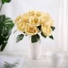 Silkflowersfactory Velvet Rose Bouquet Artificial Flowers- Yellow Bouquets 2 Silkflowersfactory Velvet Rose Bouquet Artificial Flowers- Yellow Bouquets
