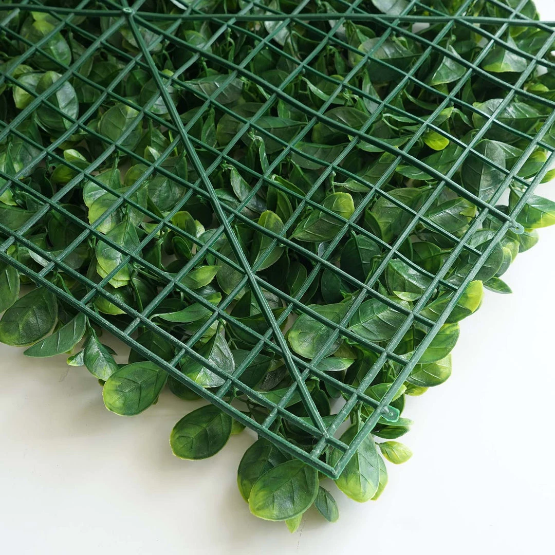 HIER_1920 Wall Panels 11 Sq Ft. | 4 Panels Artificial Boxwood Hedge Faux Small Leaves Foliage Green Garden Wall Mat 12 HIER_1920 Wall Panels 11 Sq Ft. | 4 Panels Artificial Boxwood Hedge Faux Small Leaves Foliage Green Garden Wall Mat