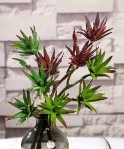 Silkflowersfactory Set Of 3 | 13" Assorted Artificial Succulent Plants Yucca Aloe Vera Long Stem Air Plants