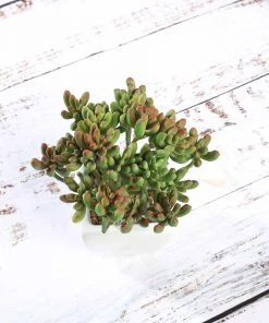 Silkflowersfactory Set Of 3 | 7'' Assorted Stonecrop Artificial Plants With Pots