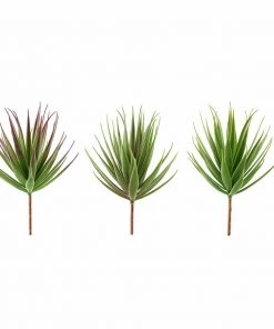 Silkflowersfactory Succulents Set Of 3 | 8" Aloe Cactus Decorative Artificial Plants 15 Silkflowersfactory Succulents Set Of 3 | 8