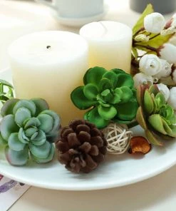 Silkflowersfactory Succulents Set Of 3 | 3" Echeveria Orion Decorative Artificial Plants 17 Silkflowersfactory Succulents Set Of 3 | 3