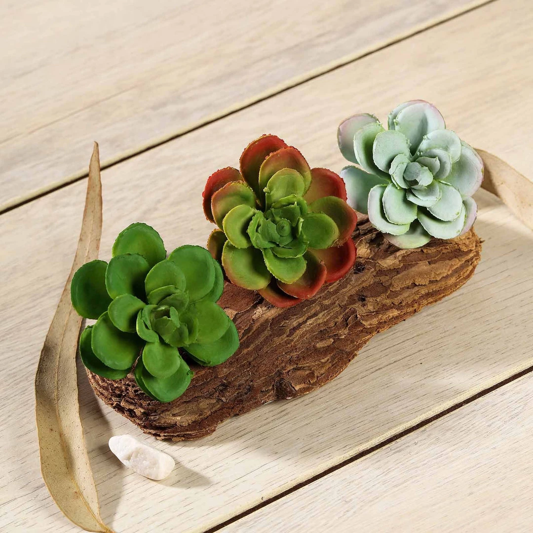 Silkflowersfactory Succulents Set Of 3 | 3" Echeveria Orion Decorative Artificial Plants 3 Silkflowersfactory Succulents Set Of 3 | 3" Echeveria Orion Decorative Artificial Plants