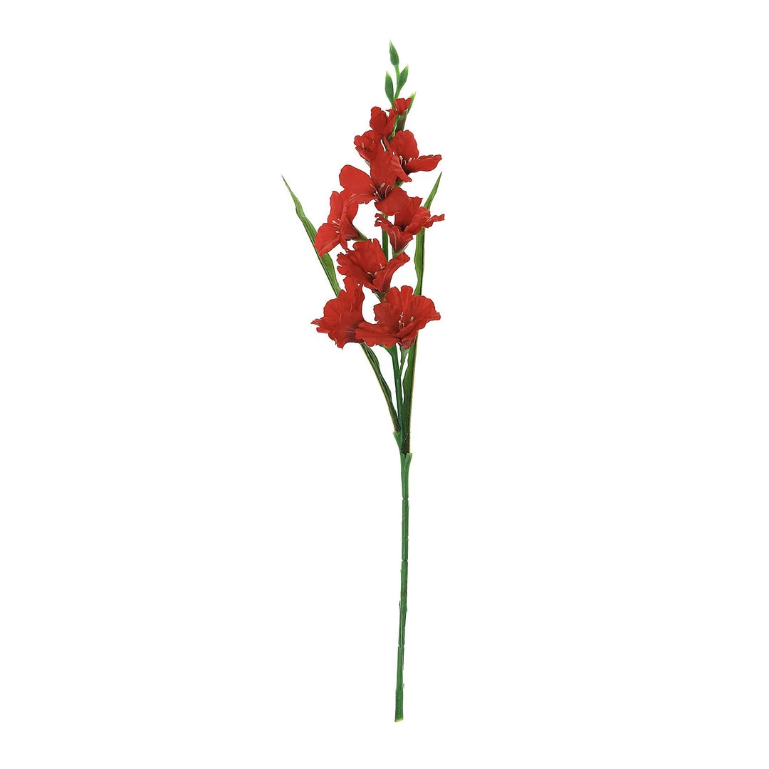 HIER_1150 3 Bushes | 36" Red Artificial Silk Long Stem Gladiolus Flower Spray - Filler Flowers 4 HIER_1150 3 Bushes | 36" Red Artificial Silk Long Stem Gladiolus Flower Spray - Filler Flowers