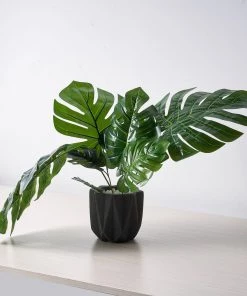 HIER_1400 6 Stems | Monstera Tropical Leaf, Artificial Leaves For Hawaiian Luau Party Decoration - Assorted Green Artificial Plants 32 HIER_1400 6 Stems | Monstera Tropical Leaf, Artificial Leaves For Hawaiian Luau Party Decoration - Assorted Green Artificial Plants