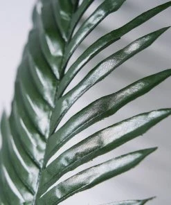 HIER_1400 Artificial Plants 5 Pack | Green Palm Leaf Stems, Artificial Leaves For Hawaiian Luau Party Decoration - Assorted Size