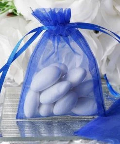 Silkflowersfactory 3"x4" Royal Organza Jewellery Wedding Birthday Party Favor Gift Drawstring Pouches Bags - 10/pk Craft Supplies