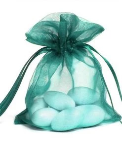 Silkflowersfactory 4x6 Hunter Sheer Organza Bags -10 Pcs