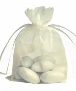 Silkflowersfactory Craft Supplies 4x6 Ivory Sheer Organza Bags -10 Pcs