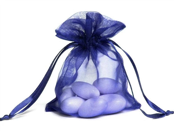 Silkflowersfactory 4x6 Navy Sheer Organza Bags -10 Pcs 3 Silkflowersfactory 4x6 Navy Sheer Organza Bags -10 Pcs
