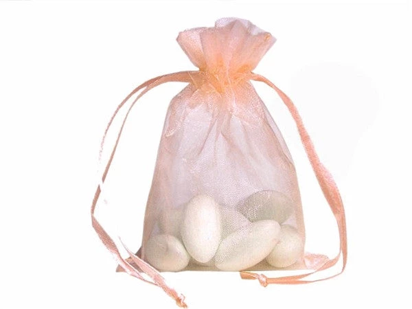 Silkflowersfactory 4x6 Peach Sheer Organza Bags -10 Pcs 3 Silkflowersfactory 4x6 Peach Sheer Organza Bags -10 Pcs
