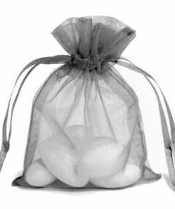 Silkflowersfactory 4x6 Silver Sheer Organza Bags -10 Pcs Craft Supplies