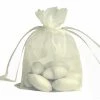 Silkflowersfactory 5x7 Ivory Sheer Organza Bags -10 Pcs