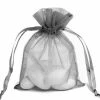 Silkflowersfactory Craft Supplies 5x7 Silver Sheer Organza Bags -10 Pcs