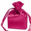 Silkflowersfactory 3X4 Fushia Elegant Satin Bags - 12 Pcs 2 Silkflowersfactory 3X4 Fushia Elegant Satin Bags - 12 Pcs