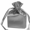 Silkflowersfactory 3X4 Silver Elegant Satin Bags - 12 Pcs 2 Silkflowersfactory 3X4 Silver Elegant Satin Bags - 12 Pcs