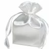 Silkflowersfactory 3X4 White Elegant Satin Bags - 12 Pcs 1 Silkflowersfactory 3X4 White Elegant Satin Bags - 12 Pcs