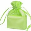 Silkflowersfactory 4x6 Apple Green Elegant Satin Bags - 12 Pcs Craft Supplies