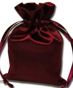 Silkflowersfactory 4x6 Eggplant Elegant Satin Bags - 12 Pcs Craft Supplies