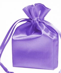 Silkflowersfactory 4x6 Lavender Elegant Satin Bags - 12 Pcs Craft Supplies
