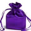 Silkflowersfactory Craft Supplies 4x6 Purple Elegant Satin Bags - 12 Pcs