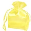 Silkflowersfactory Craft Supplies 4x6 Yellow Elegant Satin Bags - 12 Pcs