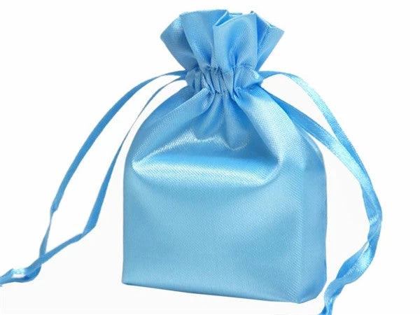 Silkflowersfactory 5x7 Blue Elegant Satin Bags - 12 Pcs 3 Silkflowersfactory 5x7 Blue Elegant Satin Bags - 12 Pcs