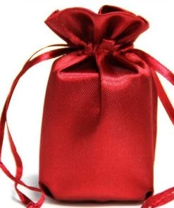 Silkflowersfactory Craft Supplies 6x9 Burgundy Elegant Satin Bags - 12 Pcs