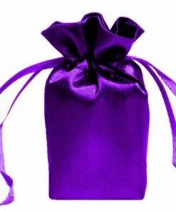 Silkflowersfactory 6x9 Purple Elegant Satin Bags - 12 Pcs