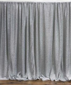 Silkflowersfactory 20ft X 10ft MY DREAMY Spandex Backdrops - Metallic Silver