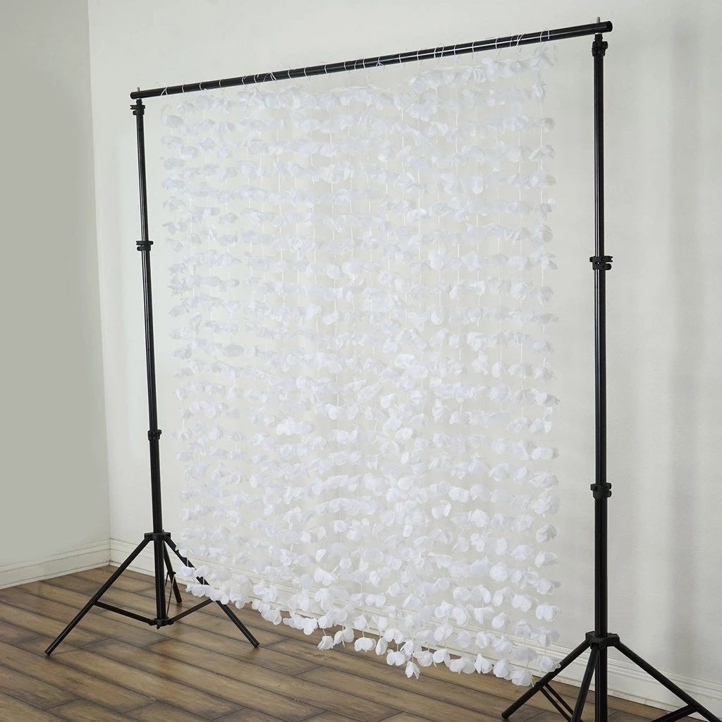 Silkflowersfactory Flower Garland Backdrop - White - 6ftx6ft 4 Silkflowersfactory Flower Garland Backdrop - White - 6ftx6ft
