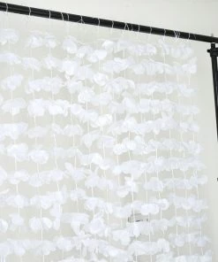 Silkflowersfactory Flower Garland Backdrop - White - 6ftx6ft 7 Silkflowersfactory Flower Garland Backdrop - White - 6ftx6ft